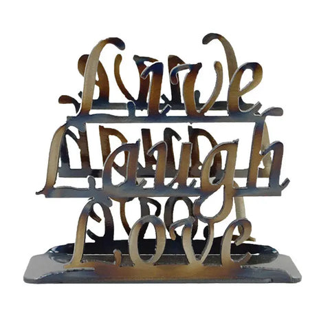 Live Laugh Love Metal Napkin Holder – Handcrafted Table Decor Accent | Made in USA Knights Home Decor  item