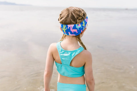 Llama Fiesta Kids and Adults Swim Goggles with Tangle-Free Llama Print Strap – Anti-Fog Pink Lens | Assembled in USA Splash Place  Swim Goggles