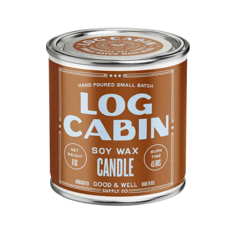 Log Cabin Happy Place Candle Good & Well Supply Co.  Candles