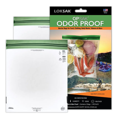 Loksak Opsak Odorproof Resealable Dry Bags 9x10 Inch 2-Pack – Waterproof Storage | Made in USA LOKSAK