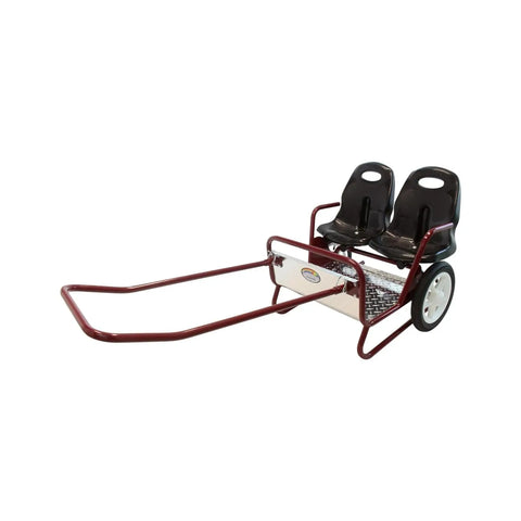 Lollipop Express 2-Seat Amish-Made Kids Stroller and Pull Cart Combo – Durable Metal Frame | Made in USA Amish Toy Box  Kid's Stroller