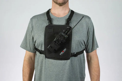 Lone Peak Small Radio Chest Pack 9x8 Inch Padded Carry Harness Made in USA Lone Peak Packs 