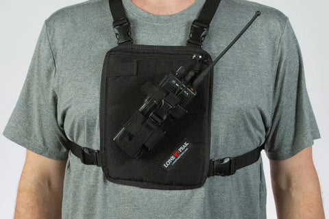 Lone Peak Small Radio Chest Pack 9x8 Inch Padded Carry Harness Made in USA Lone Peak Packs 