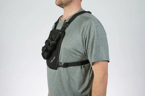 Lone Peak Small Radio Chest Pack 9x8 Inch Padded Carry Harness Made in USA Lone Peak Packs 