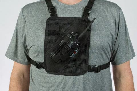 Lone Peak Small Radio Chest Pack 9x8 Inch Padded Carry Harness Made in USA Lone Peak Packs 