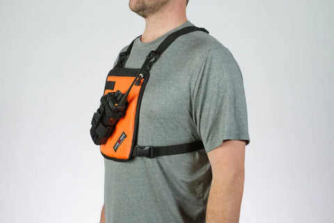 Lone Peak Small Radio Chest Pack 9x8 Inch Padded Carry Harness Made in USA Lone Peak Packs 