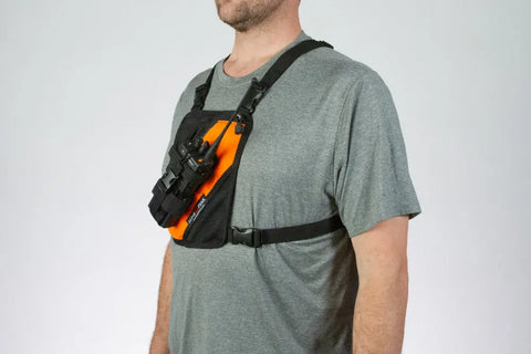 Lone Peak Small Radio Chest Pack 9x8 Inch Padded Carry Harness Made in USA Lone Peak Packs 