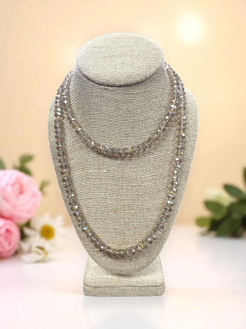 Long Beaded Necklace – Multi-Color Elegant Design with Gold and Stainless Steel Accents | Made in USA Michelle Marie Boutique  Necklaces