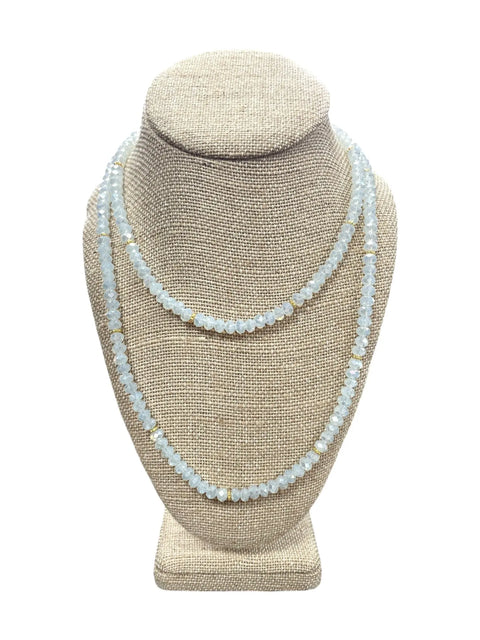Long Beaded Necklace – Multi-Color Elegant Design with Gold and Stainless Steel Accents | Made in USA Michelle Marie Boutique  Necklaces