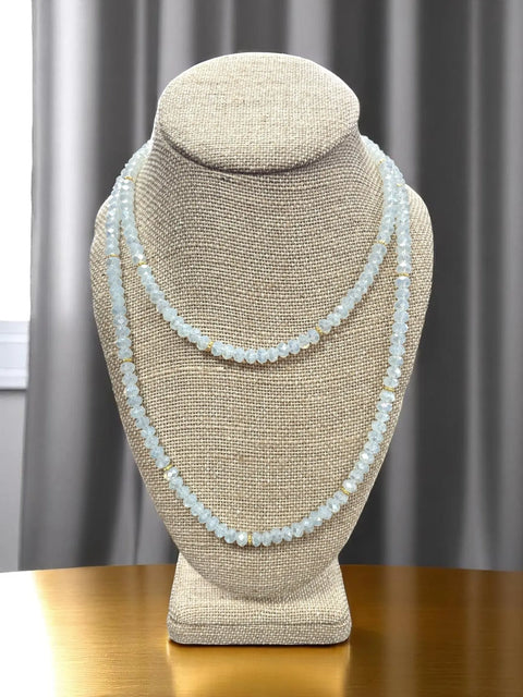 Long Beaded Necklace – Multi-Color Elegant Design with Gold and Stainless Steel Accents | Made in USA Michelle Marie Boutique  Necklaces