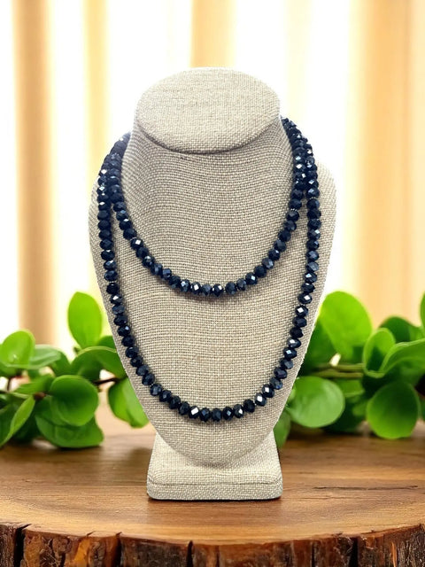 Long Beaded Necklace – Multi-Color Elegant Design with Gold and Stainless Steel Accents | Made in USA Michelle Marie Boutique  Necklaces