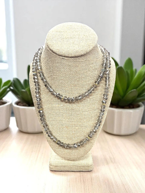 Long Beaded Necklace – Multi-Color Elegant Design with Gold and Stainless Steel Accents | Made in USA Michelle Marie Boutique  Necklaces
