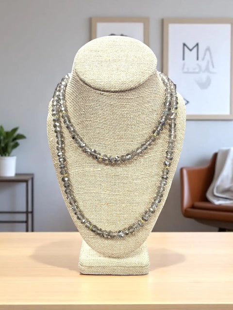 Long Beaded Necklace – Multi-Color Elegant Design with Gold and Stainless Steel Accents | Made in USA Michelle Marie Boutique  Necklaces