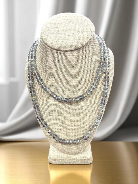 Long Beaded Necklace – Multi-Color Elegant Design with Gold and Stainless Steel Accents | Made in USA Michelle Marie Boutique  Necklaces