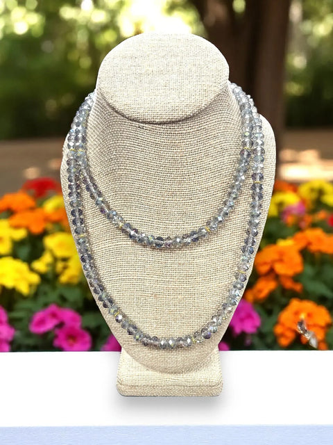 Long Beaded Necklace – Multi-Color Elegant Design with Gold and Stainless Steel Accents | Made in USA Michelle Marie Boutique  Necklaces