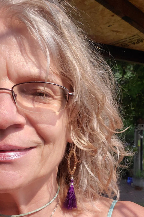 Long Copper Filigree Tassel Earrings 3.5 Inch – Handmade USA Alexa Martha Designs  Earrings