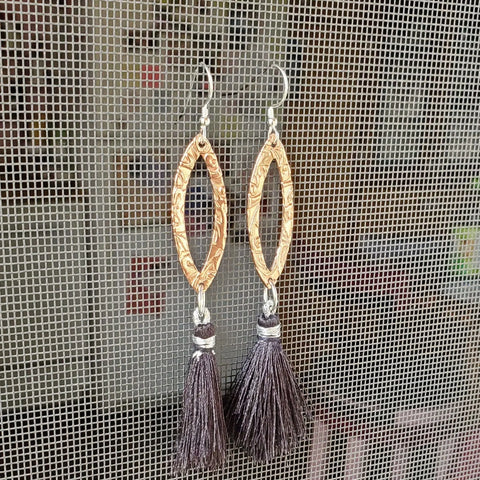 Long Copper Filigree Tassel Earrings 3.5 Inch – Handmade USA Alexa Martha Designs  Earrings