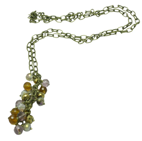 Long Crystal Cluster Necklace Michelle Marie Boutique  necklace