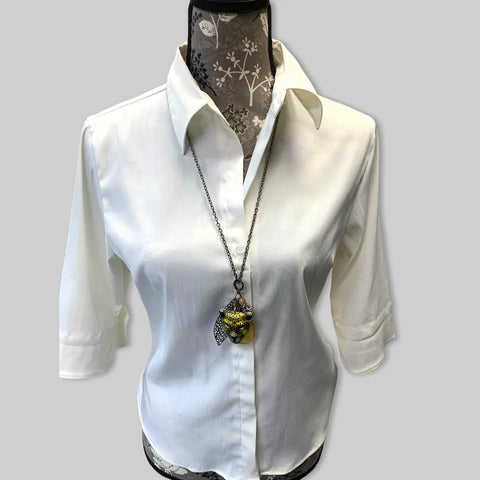 Long Gemstone Cheetah Necklace Michelle Marie Boutique  Necklace