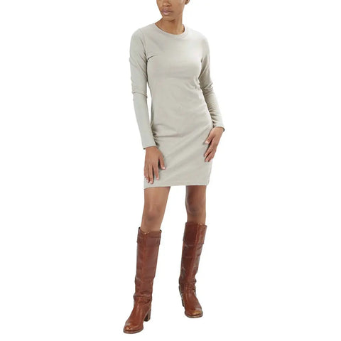 Long Sleeve Organic Cotton T-Shirt Dress – Mediumweight Jersey | Made in USA Spiritex | Sustainable Apparel  Women's Dresses
