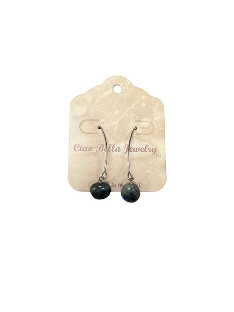Long Sterling Silver Kidney Wire Earrings With Amethyst Gemstones – Handmade | Made in USA Michelle Marie Boutique  Earrings