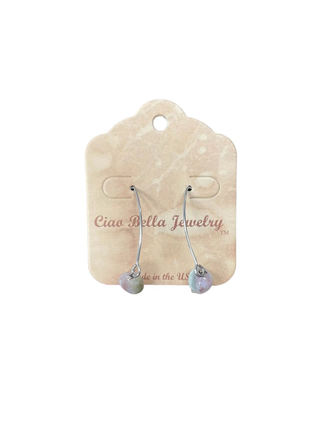 Long Sterling Silver Kidney Wire Earrings With Amethyst Gemstones – Handmade | Made in USA Michelle Marie Boutique  Earrings