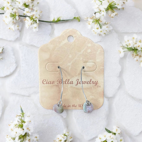 Long Sterling Silver Kidney Wire Earrings With Amethyst Gemstones – Handmade | Made in USA Michelle Marie Boutique  Earrings