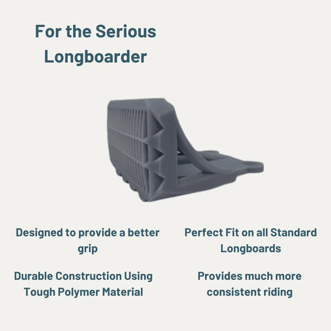 Longboard or Electric Skateboard Foot Stop - Improved Traction, Balance, and Control for the Serious Longboarder or E-Skater - Greater Control Going Down Hills, Making Turns, and Maintaining Balance Chatelet Manufacturing 