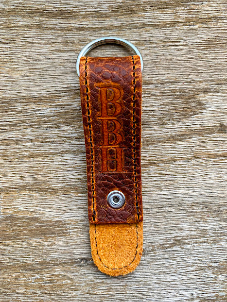 Handcrafted Leather Loop Keychain – Full Grain Suede – Made in USA BBH 