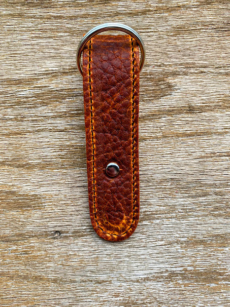 Handcrafted Leather Loop Keychain – Full Grain Suede – Made in USA BBH 