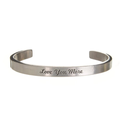 Love You More Inspirational Quotable Pewter Cuff Bracelet – Handcrafted Jewelry Gift | Made in USA Whitney Howard Designs  Cuff Bracelets