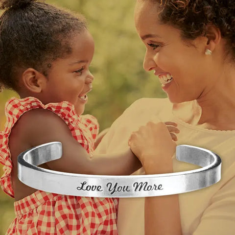 Love You More Inspirational Quotable Pewter Cuff Bracelet – Handcrafted Jewelry Gift | Made in USA Whitney Howard Designs  Cuff Bracelets