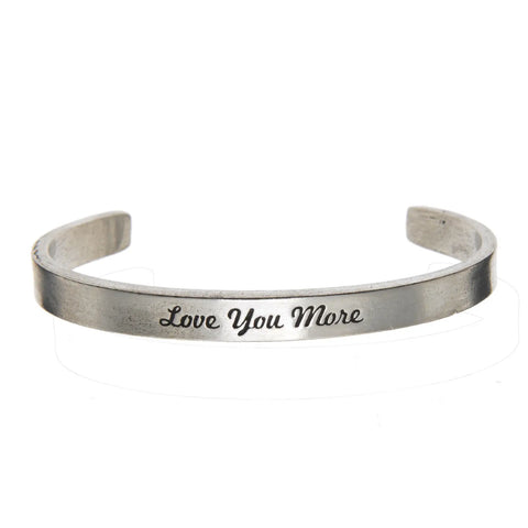 Love You More Inspirational Quotable Pewter Cuff Bracelet – Handcrafted Jewelry Gift | Made in USA Whitney Howard Designs  Cuff Bracelets
