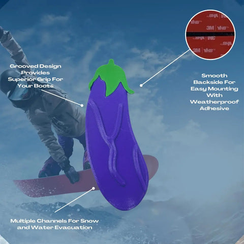 Low Profile Eggplant Spike Snowboard Stomp Pad – Made in USA Chatelet Manufacturing 