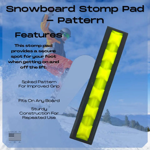 Low Profile Eggplant Spike Snowboard Stomp Pad – Made in USA Chatelet Manufacturing 