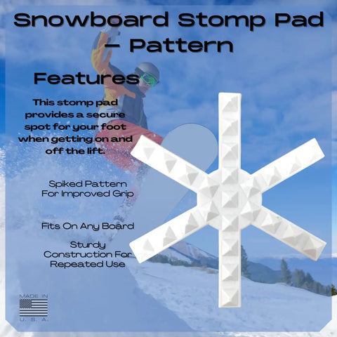 Low Profile Eggplant Spike Snowboard Stomp Pad – Made in USA Chatelet Manufacturing 