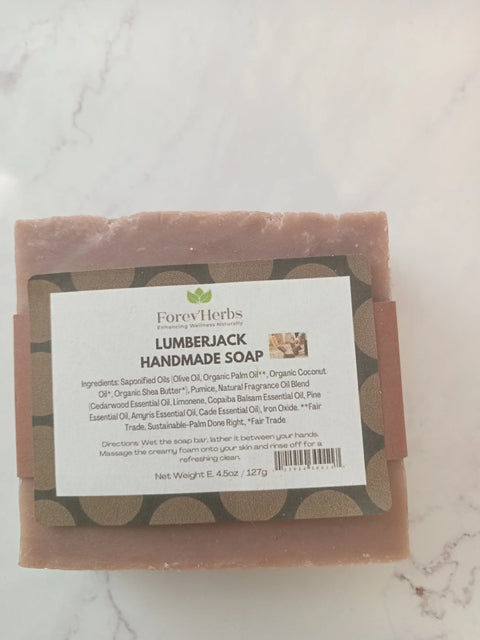 Lumberjack Bar Soap 4.5oz – Handmade Natural Cleanser | Handcrafted in USA Forev'Herbs  Handmade Soap