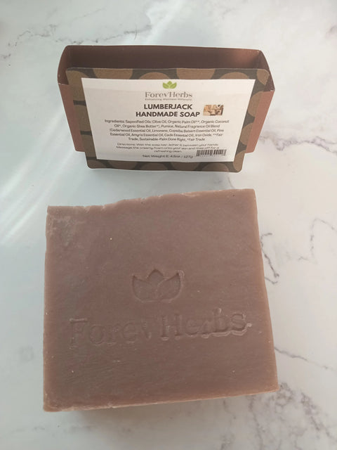 Lumberjack Bar Soap 4.5oz – Handmade Natural Cleanser | Handcrafted in USA Forev'Herbs  Handmade Soap