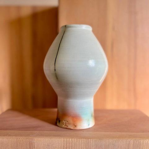 Lunar Exploration 2 | Handmade Elevated Moon Jar Vase 8 Inch – Decorative Porcelain Ceramic Decor | Made in USA All Muddy 