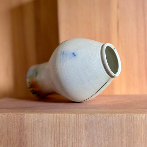 Lunar Exploration 2 | Handmade Elevated Moon Jar Vase 8 Inch – Decorative Porcelain Ceramic Decor | Made in USA All Muddy 