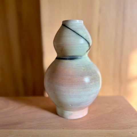 Lunar Exploration 4 | Handcrafted Porcelain Double Moon Jar Vase – Saggar Fired Decorative Vase | Made in USA All Muddy 