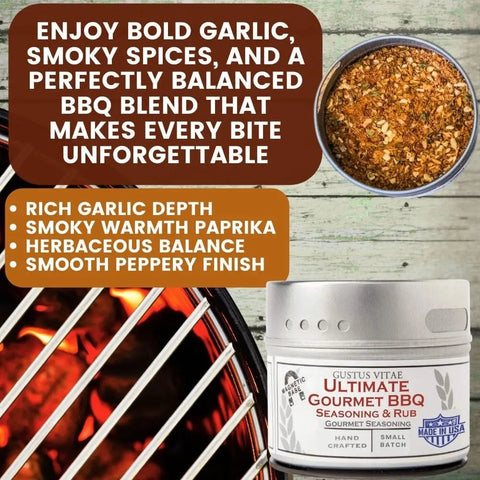 Luxury BBQ Seasoning Collection – 12 Four Ounce Gourmet Spice Tins for Grilling | Handcrafted in USA Gustus Vitae  Collections & Gift Sets