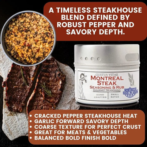 Luxury BBQ Seasoning Collection – 12 Four Ounce Gourmet Spice Tins for Grilling | Handcrafted in USA Gustus Vitae  Collections & Gift Sets