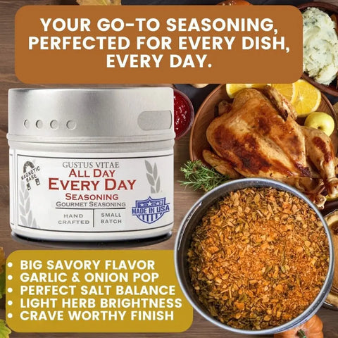 Luxury BBQ Seasoning Collection – 12 Four Ounce Gourmet Spice Tins for Grilling | Handcrafted in USA Gustus Vitae  Collections & Gift Sets