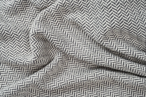 Luxury Herringbone Cotton Throw – USA-Made, Heirloom-Quality Blanket for Home or Gifts American Blossom Linens  Blankets