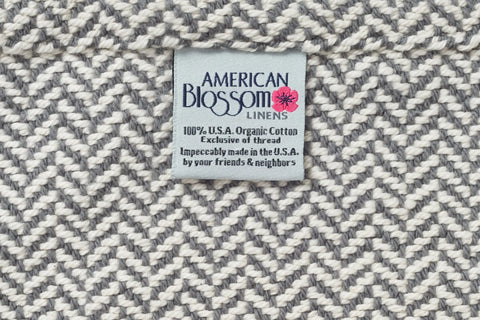 Luxury Herringbone Cotton Throw – USA-Made, Heirloom-Quality Blanket for Home or Gifts American Blossom Linens  Blankets