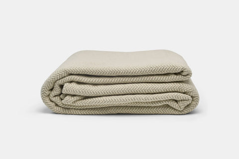 Luxury Herringbone Cotton Throw – USA-Made, Heirloom-Quality Blanket for Home or Gifts American Blossom Linens  Blankets