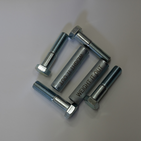 Standard 1 Inch Screwable Dumbbell Handles Pair – Heavy Duty Fitness Grip | Made in USA Weight It Out 