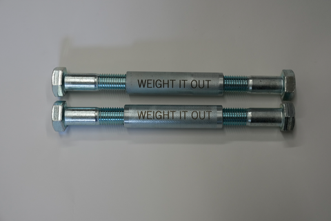 Standard 1 Inch Screwable Dumbbell Handles Pair – Heavy Duty Fitness Grip | Made in USA Weight It Out 