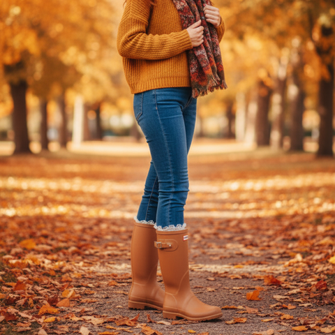 Natural Lace-Trim Cable Knit Knee Boot Socks – Cotton Blend Comfort | Made in USA Catherine Cole  socks